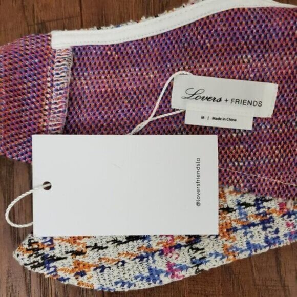 Lovers & Friends plaid tweed Dagny Cropped Top M NWT - Picture 6 of 7